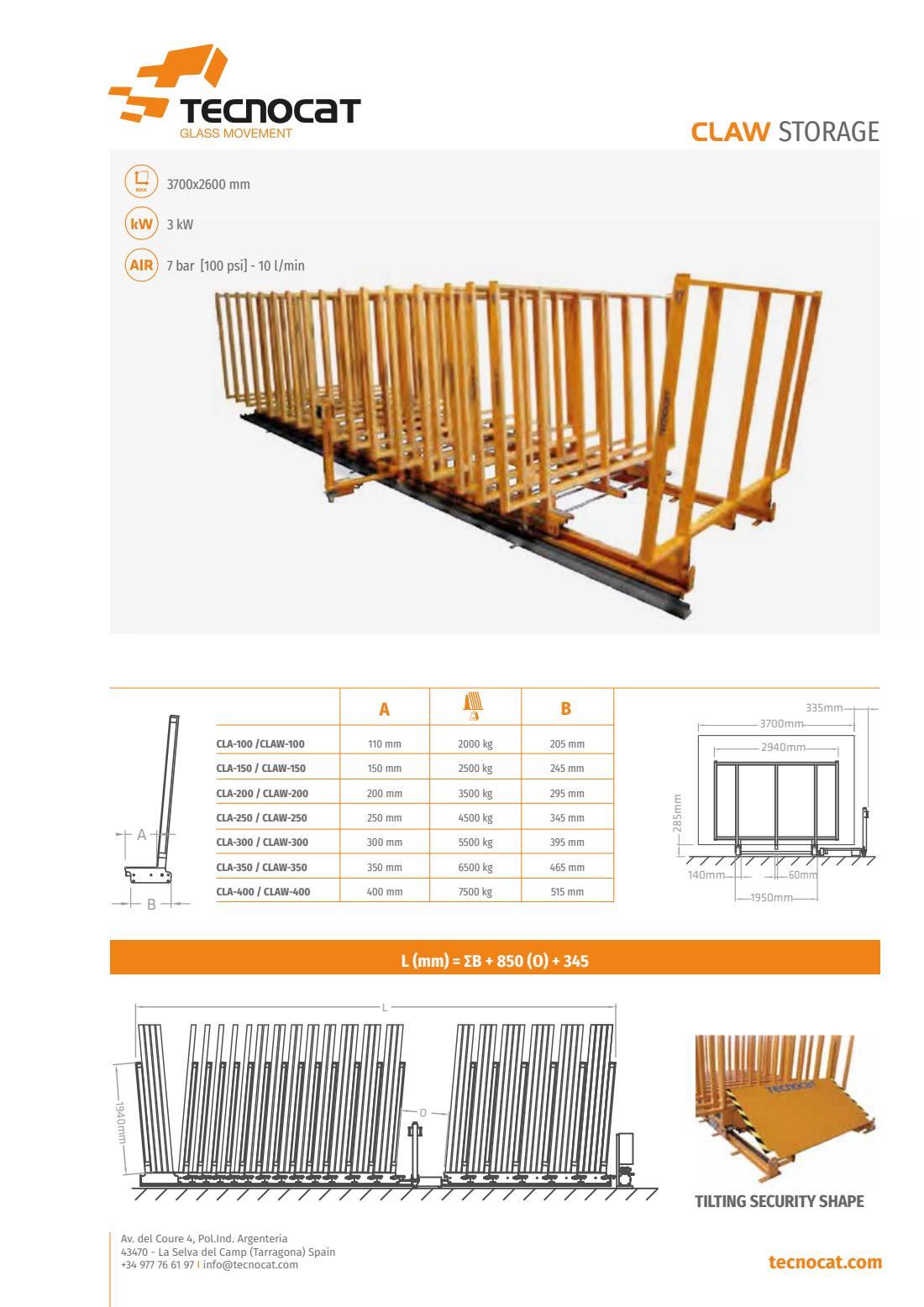 Ficha original CLAW STORAGE