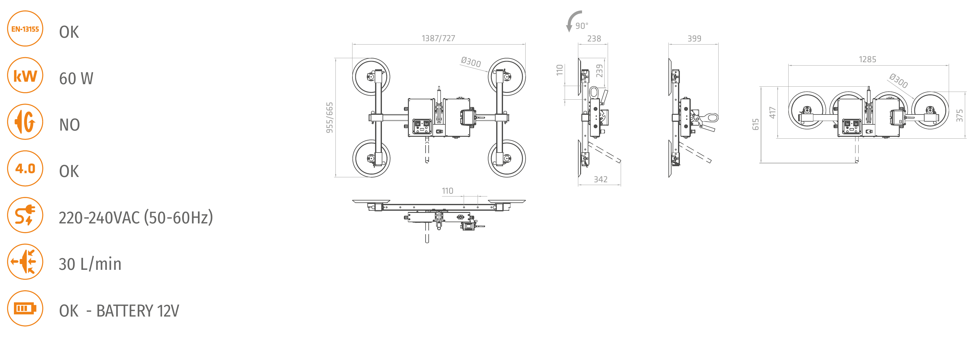 XL0-300-2 · Vistas y dimensiones