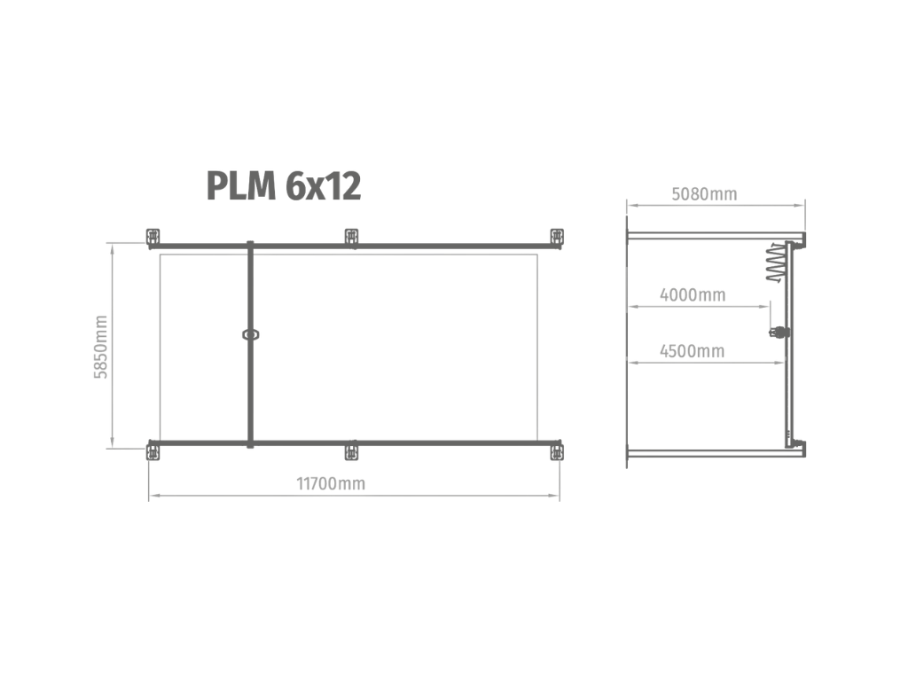 Plano técnico de configuración PLM 6 por 12 metros