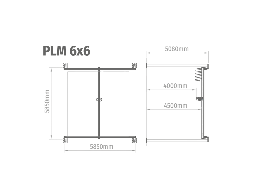 Plano técnico de configuración PLM 6 por 6 metros